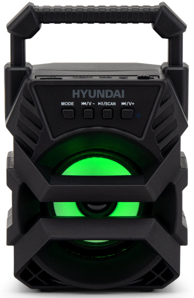 Колонка порт. Hyundai H-PS1000 черный 9W 1.0 BT/USB 10м 500mAh