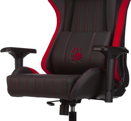 Кресло игровое A4Tech Bloody GC-990 черный/красный эко.кожа крестов. металл