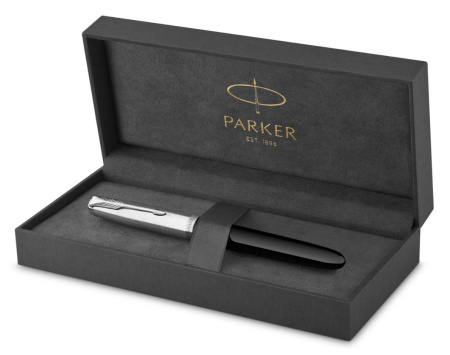 Ручка перьев. Parker 51 Core (CW2123491) Black CT F сталь нержавеющая подар.кор.