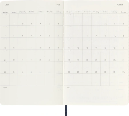 Еженедельник Moleskine ACADEMIC SOFT WKNT Large 130х210мм датир.18мес 208стр. мягкая обложка синий