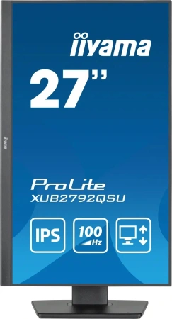Монитор Iiyama 27" XUB2792QSU-B6 IPS WQ чер 0.4ms HDMI DP USB M/M HAS Piv 100Hz 350cd