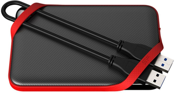 Жесткий диск Silicon Power USB 3.1 1000Gb SP010TBPHD62SS3K A62S Armor 2.5" черный/красный