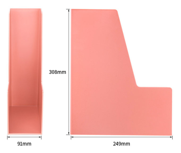 Лоток вертикальный Deli ENS022PINK Nusign для бумаг A4 розовый пластик