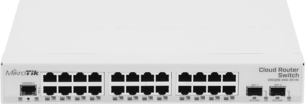 Коммутатор MikroTik CRS326-24G-2S+IN 24G 2SFP+ управляемый