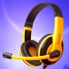 Наушники с микрофоном Defender Warhead G-120 оранжевый/черный 2м накладные оголовье (64099)