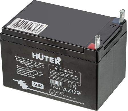 Батарея аккумуляторная Huter 64/1/23 12В 12Ач SLA