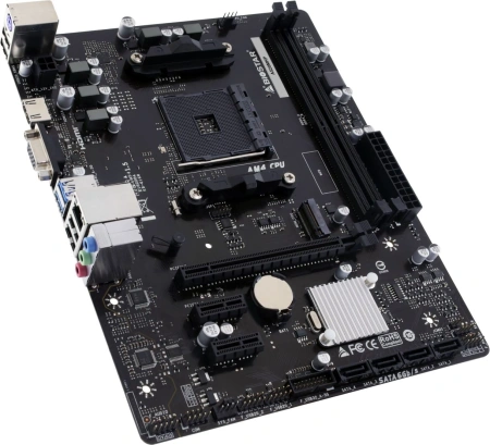 Материнская плата Biostar A520MHP Soc-AM4 AMD A520 2xDDR4 mATX AC`97 8ch(7.1) GbLAN RAID+VGA+HDMI