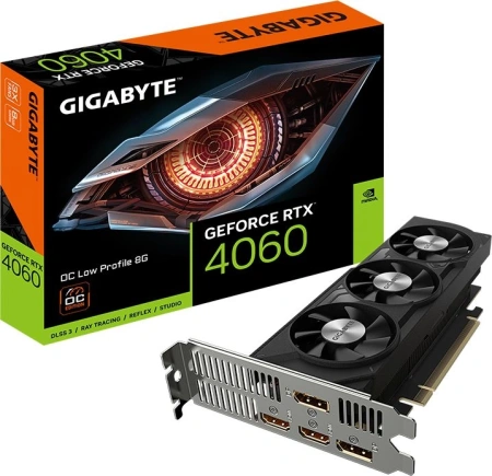 Видеокарта Gigabyte PCI-E 4.0 GV-N4060OC-8GL NV RTX4060 8Gb 128bit GDDR6 2475/17000/HDMIx2/DPx2/HDCP