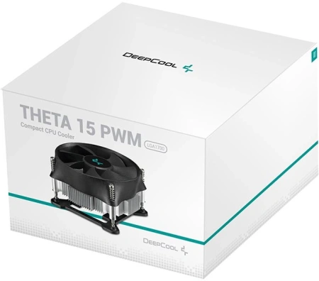 Устройство охлаждения(кулер) Deepcool Theta 15 PWM Soc-1700/1851 серебристый/черный 4-pin 18-37.2dB Al 65W 208gr Ret (DP-ICAS-T15P-17)