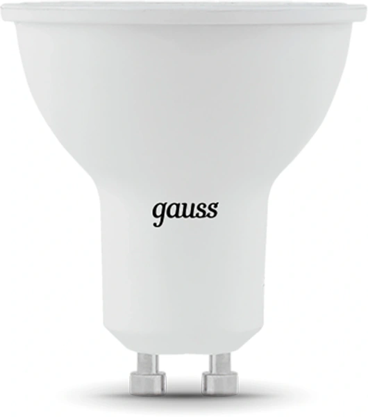 Лампа светодиодная Gauss MR16 5Вт цок.:GU10 спот 220B 3000K св.свеч.бел.теп. MR16 (упак.:1шт) (101506105)