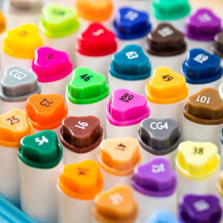 Набор маркеров для скетчинга Deli EC187-60 ColoRun 11мм 150мм трехгр. двойной пиш. наконечник 1-5мм