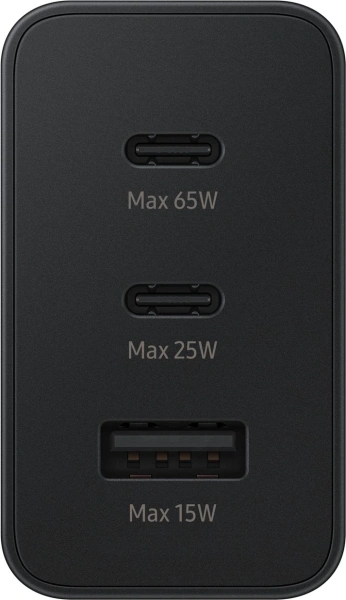 Сетевое зар./устр. Samsung EP-T6530 65W 3A (PD) USB/2xUSB Type-C для Samsung черный (EP-T6530NBEGEU)