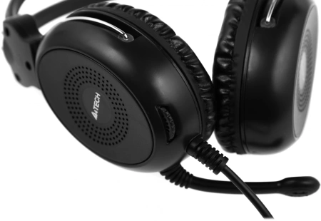 Наушники с микрофоном A4Tech HS-30 черный 2м мониторные оголовье