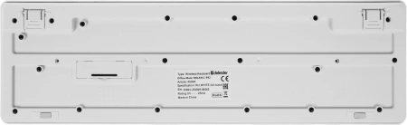 Клавиатура + мышь Defender Milan C-992 клав:белый мышь:белый/красный USB беспроводная Multimedia (45994)
