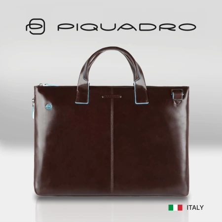 Сумка для ноутбука Piquadro Blue Square CA4021B2/MO коричневый натур.кожа