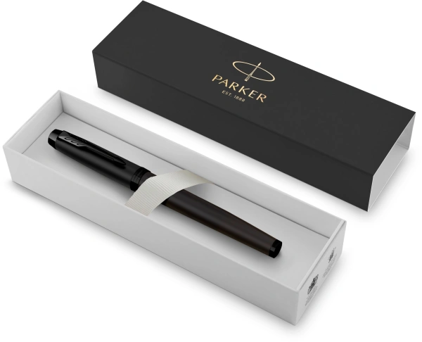 Ручка роллер Parker IM Achromatic T317 (CW2127743) Matt Black F черн. черн. подар.кор.
