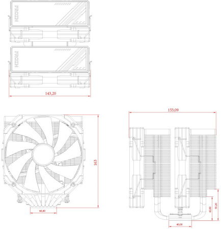 Устройство охлаждения(кулер) ID-Cooling Frozn A720 Soc-AM5/AM4/1151/1200/2066/1700 4-pin 33.5dB Al+C