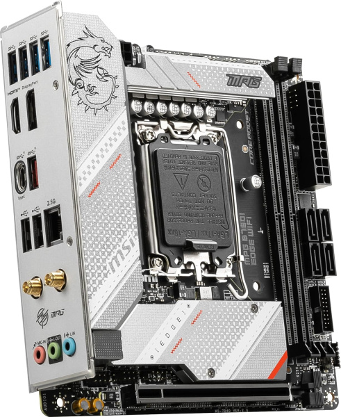 Материнская плата MSI MPG B760I EDGE WIFI Soc-1700 Intel B760 2xDDR5 mini-ITX AC`97 8ch(7.1) GbLAN+H