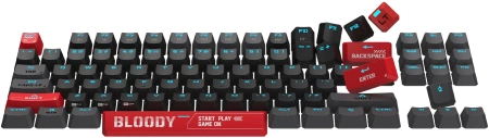 Клавиатура A4Tech Bloody AT87 механическая черный/красный USB for gamer LED (AT87)