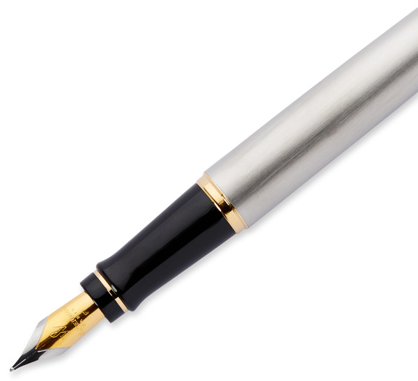 Ручка перьев. Waterman Expert 3 (CWS0951940) Stainless Steel GT F сталь подар.кор.