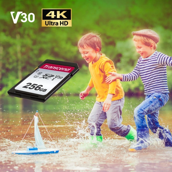 Флеш карта SDXC 256Gb Class10 Transcend TS256GSDC300S w/o adapter