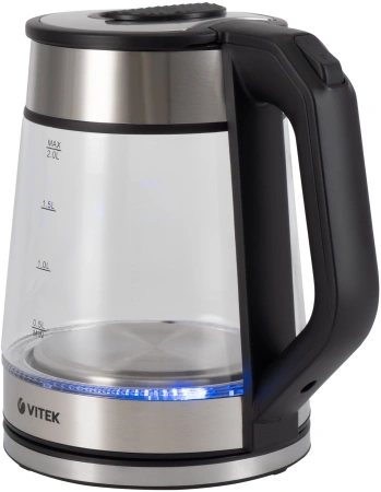 Чайник электрический Vitek VT-1176 2л. 2200Вт разноцветный корпус: стекло