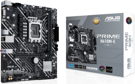 Материнская плата Asus PRIME H610M-E-CSM Soc-1700 Intel H610 2xDDR5 mATX AC`97 8ch(7.1) GbLAN+VGA+HD