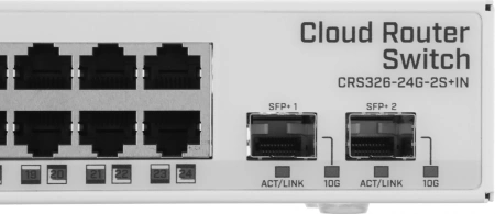 Коммутатор MikroTik CRS326-24G-2S+IN 24G 2SFP+ управляемый