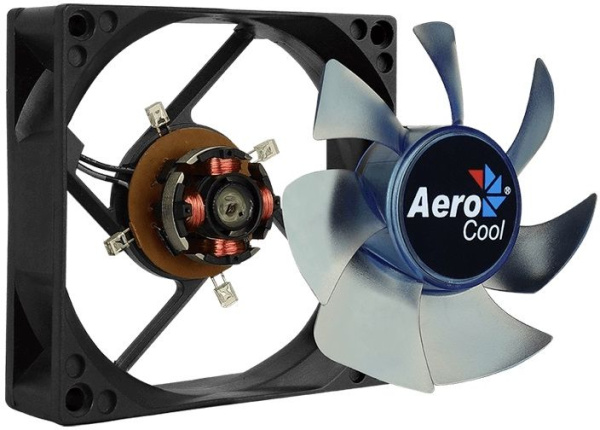 Вентилятор Aerocool Motion 8 Blue-3P 80x80mm 3-pin 25dB 90gr LED Ret