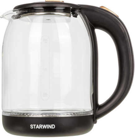Чайник электрический Starwind SKG1052 1.8л. 1500Вт темно-коричневый/бронзовый (корпус: стекло)