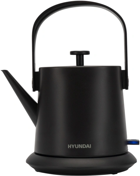 Чайник электрический Hyundai HYK-S2042 0.6л. 1000Вт черный корпус: металл