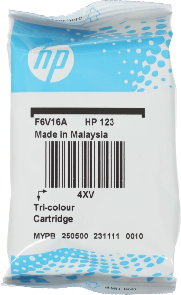 Картридж струйный HP 123 F6V16AE многоцветный (100стр.) для HP DJ 2130/2620/2630/2632/3639