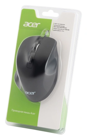 Мышь Acer OMW120 черный оптическая (2000dpi) USB (6but)
