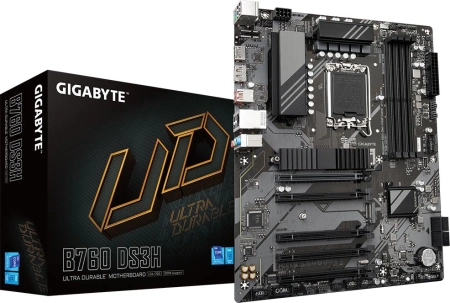 Материнская плата Gigabyte B760 DS3H Soc-1700 Intel B760 4xDDR5 ATX AC`97 8ch(7.1) GbLAN RAID+HDMI+D