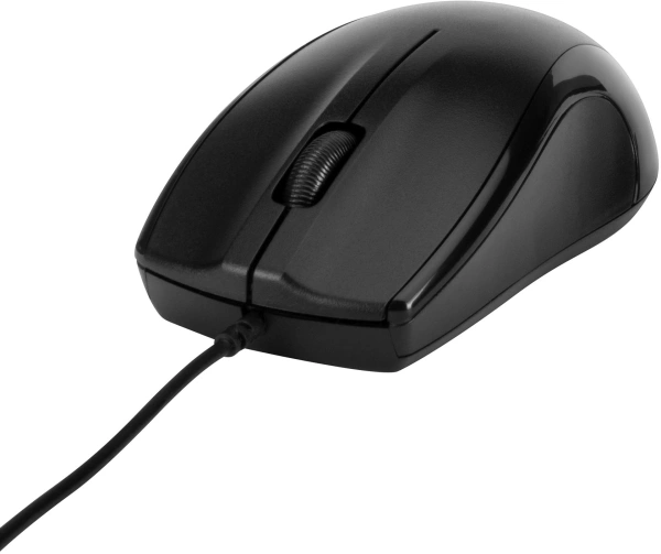 Мышь Оклик 185V2 черный оптическая (1200dpi) USB для ноутбука (3but)