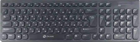 Клавиатура + мышь Оклик 220M клав:черный мышь:черный USB беспроводная slim Multimedia (1062000)