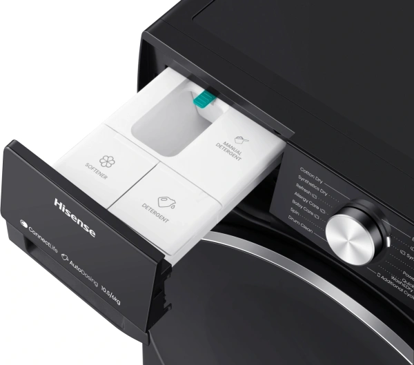Стиральная машина Hisense WD5S1045BB пан.англ. класс: A загр.фронтальная макс.:10.5кг (с сушкой) черный инвертер