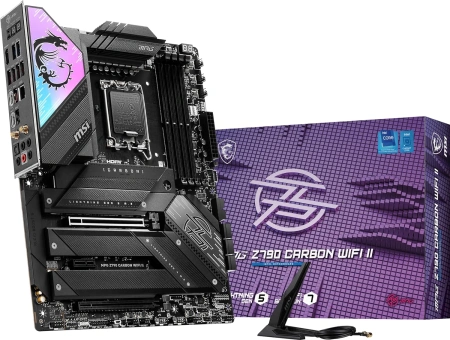 Материнская плата MSI MPG Z790 CARBON WIFI II Soc-1700 Intel Z790 4xDDR5 ATX AC`97 8ch(7.1) 2.5Gg RA