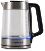 Чайник Hyundai HYK-G5607 1.7л. 2200Вт черный/серебристый (стекло)