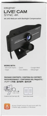 Камера Web Creative Live! Cam SYNC 4K черный 8Mpix (3840x2160) USB2.0 с микрофоном (73VF092000000)