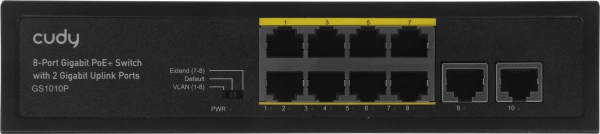 Коммутатор Cudy GS1010P (L2) 10x1Гбит/с 8PoE 120W неуправляемый