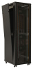 Шкаф коммутационный Hyperline (TTB-2266-AS-RAL9004) напольный 22U 600x600мм пер.дв.стекл задн.дв.спл.стал.лист 2 бок.пан. 800кг черный 510мм 1166мм IP20 сталь