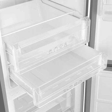 Холодильник Weissgauff WRK 185 Total NoFrost Inverter Inox 2-хкамерн. нержавеющая сталь инвертер