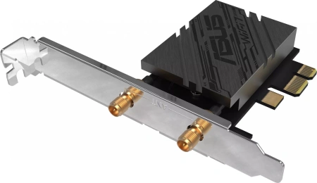 Сетевой адаптер Wi-Fi + Bluetooth Asus PCE-BE92BT BE9400 PCI Express 2ант.
