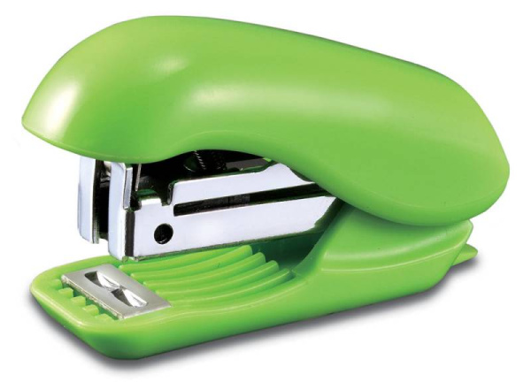 Степлер ручной Kw-Trio 056C3 mini Dolphin 24/6 26/6 (15листов) встроенный антистеплер ассорти 50скоб металл/пластик