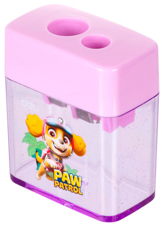 Точилка для карандашей ручная Deli EH551 Paw Patrol 2 отверстия пластик ассорти дисплей