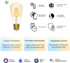 Умная лампа Gauss Smart Home ST64 E27 Wi-Fi (1310112)
