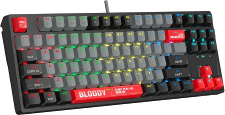 Клавиатура A4Tech Bloody S87 Energy механическая черный/красный USB for gamer LED (S87 USB ENERGY RE