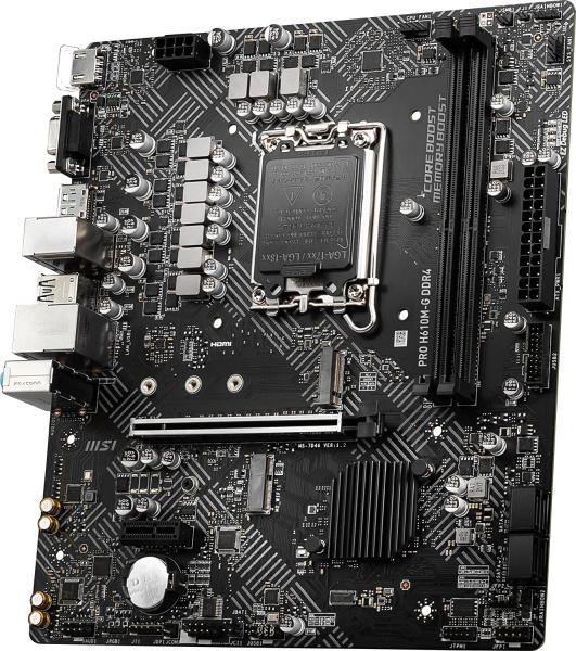 Материнская плата MSI PRO H610M-G DDR4 Soc-1700 Intel H610 2xDDR4 mATX AC`97 8ch(7.1) GbLAN+VGA+HDMI+DP