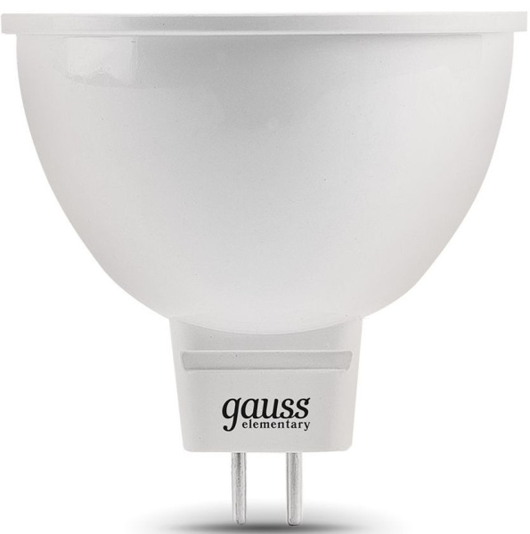 Лампа светодиодная Gauss 7Вт цок.:GU5.3 рефлек. 220B 3000K св.свеч.бел.теп. MR16 (упак.:1шт) (13517)